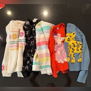 Girls size 7 lot of sweaters